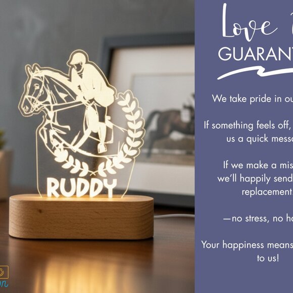 Polo Sport Night Light – Personalized LED Horse Riding Decor - Picture 6 of 8